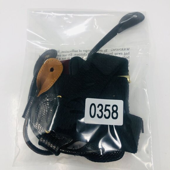 Trafalgar Men's Suspenders Braces - Black Pebbled & Burgundy Leather Adjustable - Picture 9 of 9